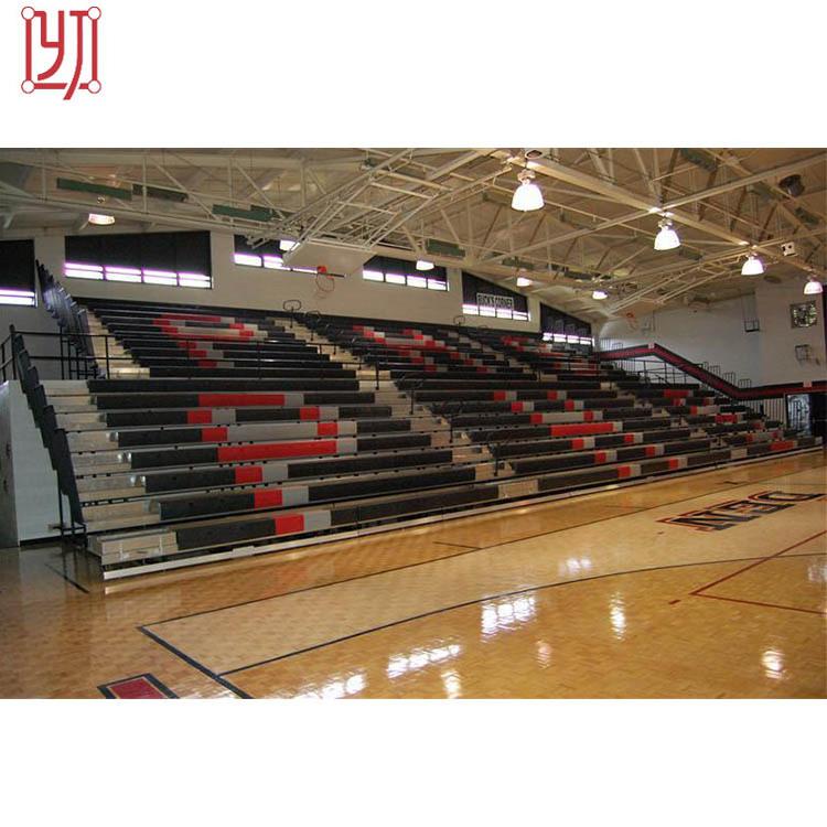 Basketball court bleachers seating