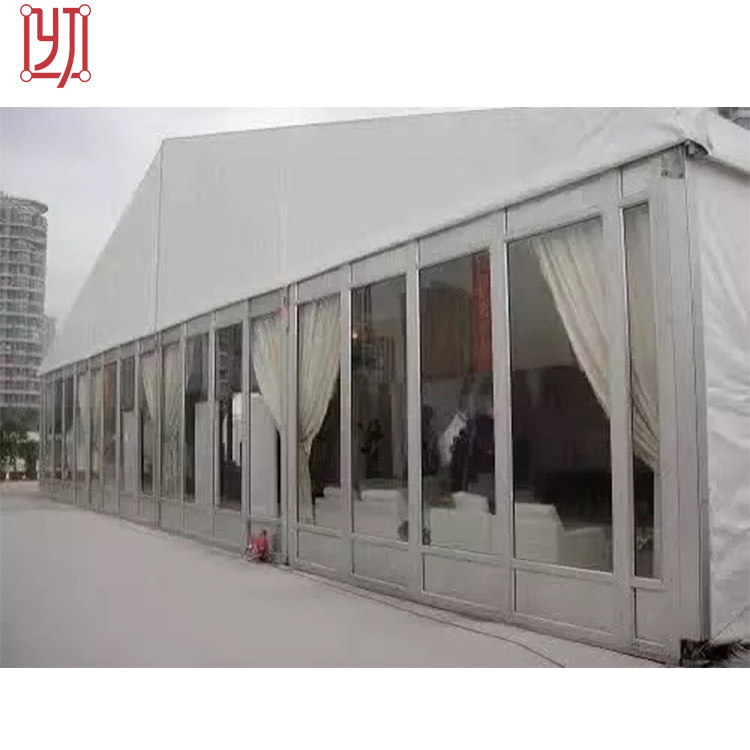 20mx30m outdoor wedding party tent with glass wall