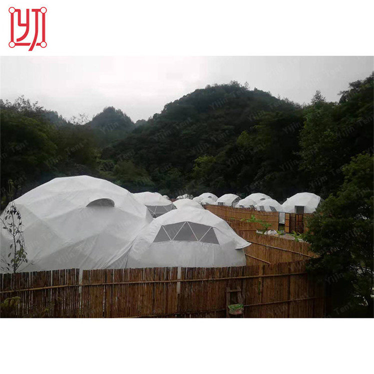 100-Person Capacity Galvanized Steel Geodesic Dome Tent PVC Gazebo Outdoor Events Weddings Dome Tent Marquee Canopy