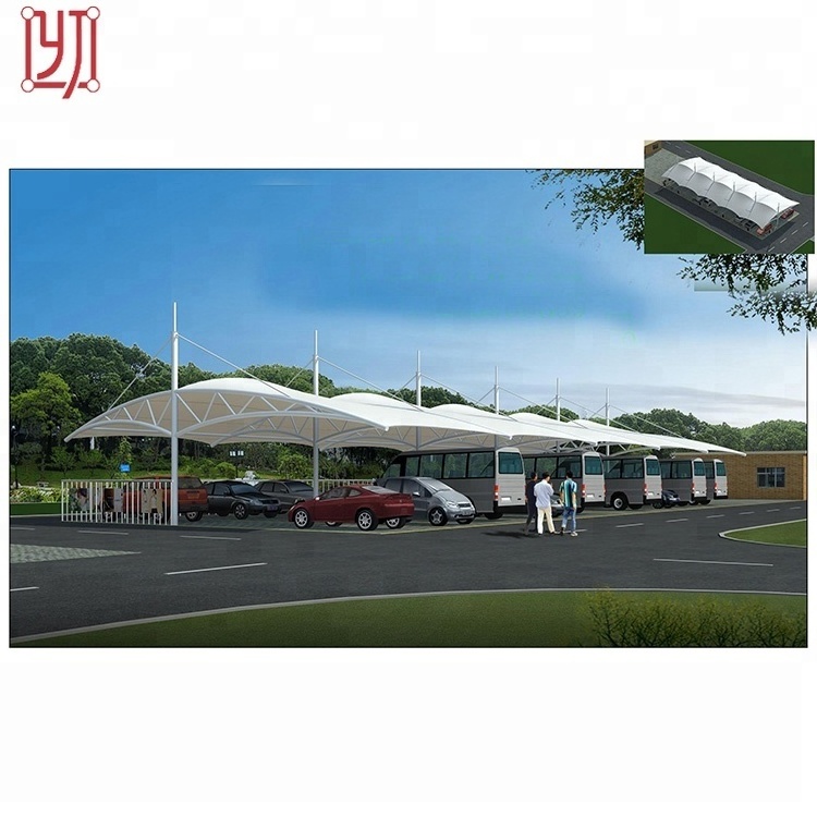 Steel structure car parking shed roof design