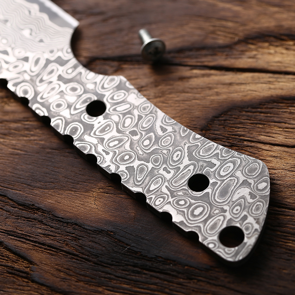 Full Tang Blank Knife Made Blade Handmade Forged Damascus Steel  Multi-functional Cleaver DIY Knife Fixed Blank Blade