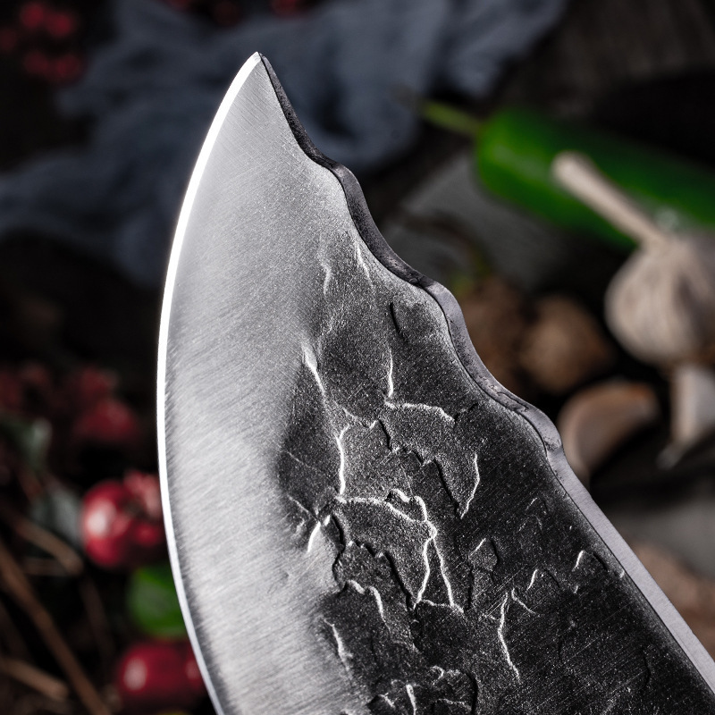 High Carbon Steel Full Tang Chopping Knife Handmade Forged Chef Knives Sharp Cutting Vegetables Kitchen High Quality Tools