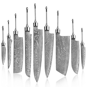 Damascus Steel Blanks 67 Layers VG10 High Hardness Japanese Kitchen Knives Blank Blade Handmade DIY Blade Sharp Knife Billet Set