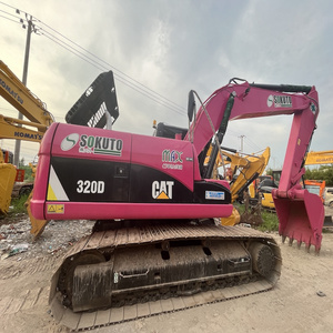 20 ton pink Cat 320D used hydraulic crawler excavator/Second-hand Cat 320D excavator