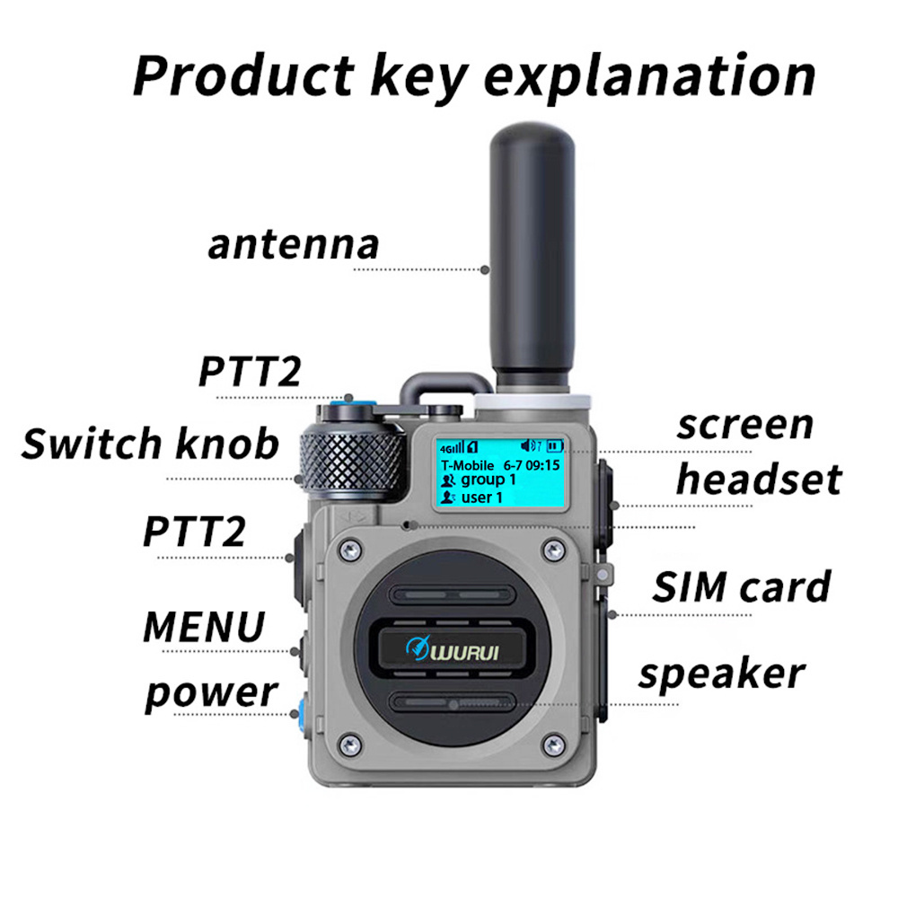 Unlimited Range Walkie Talkie4g poc walkie talkie long range5000km  explosion-proof walkie talkie