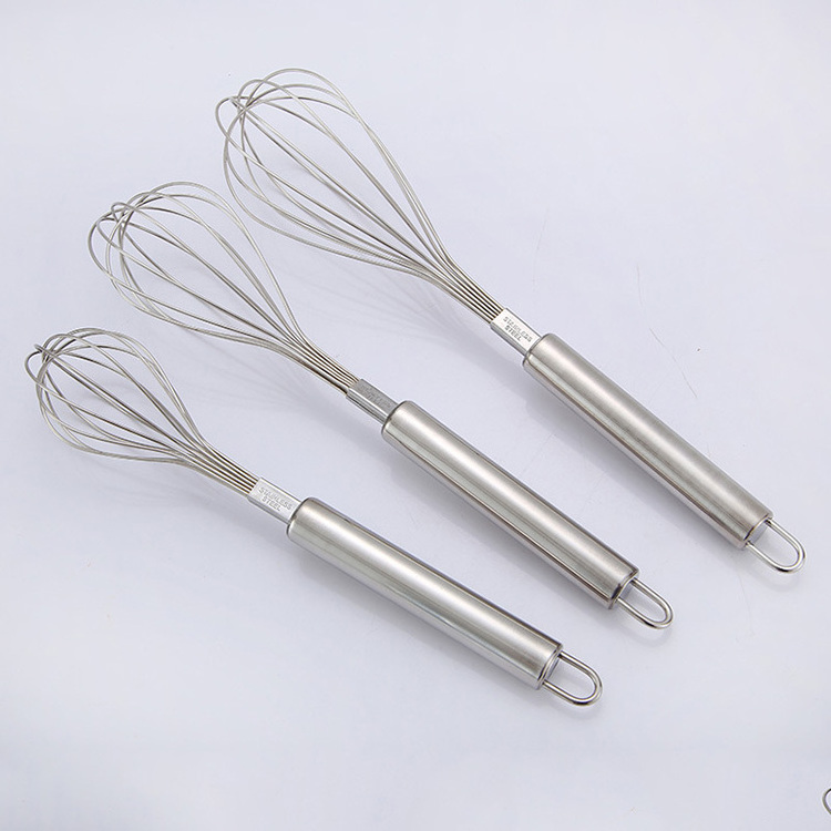 China Factory Kitchen Gadgets Manual Hand Egg Whisk Mixer Stainless Steel Egg Beater for Cooking Baking