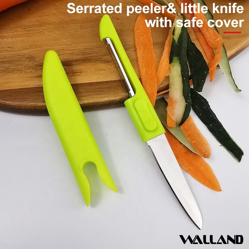 China Wholesale Websites NEW Multi-functional Vegetable Peeler Stainless Steel 2 in 1 Potato Peeler with Knife