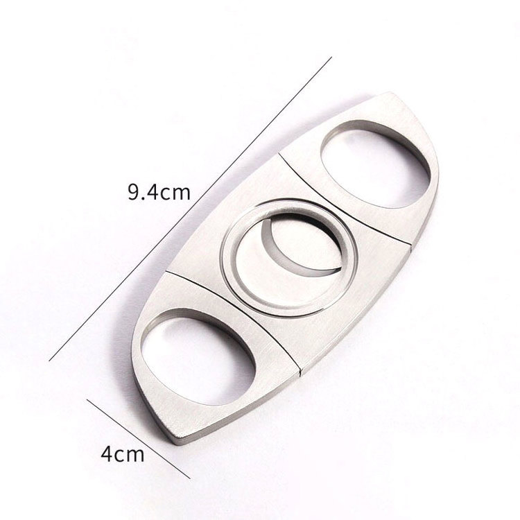 China Manufacturer Cigar Cutter Stainless Steel Smooth Double Blade Exquisite Cigar Accessories Creative Cigar Clipper