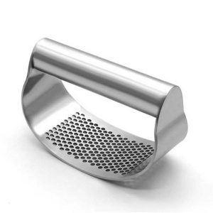 China Factory Kitchen Gadgets Garlic Mincer Metal Stainless Steel Garlic Press Rocker