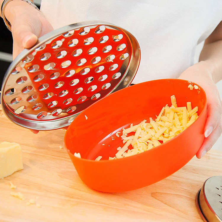 China Factory Hot Selling Stainless Steel 2 in 1 Citrus Lemon Zester Cheese Grater with Container