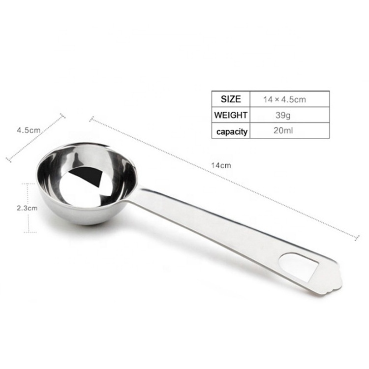 China Factory Hot Selling 20ml 18/8 Stainless Steel Coffee Scoop