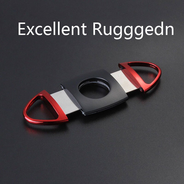 China Manufacturer Personalized Smoking  Accessories Double Blade Stainless Steel Cigar Cutter for Men