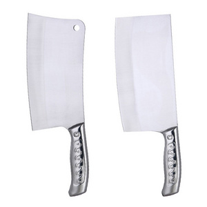 China Cheap Professional Meat Knife White Blade Stainless Steel Bone Chopper Chef Knife with metal Handle