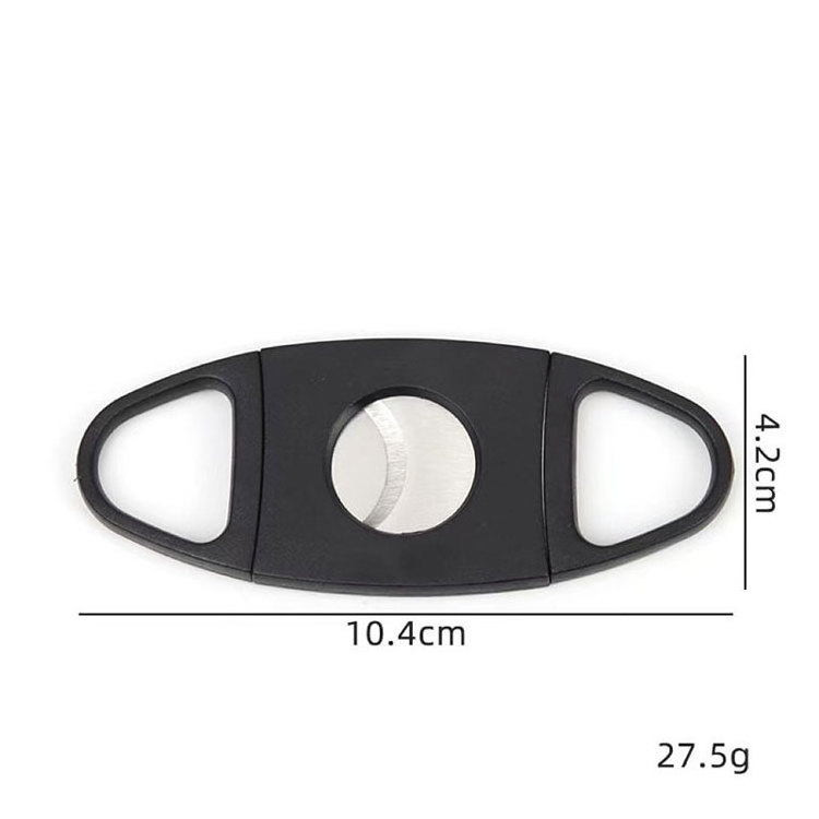 China Factory Wholesale Plastic Cigar Tools Double Blades Stainless Steel Cigar Cutter