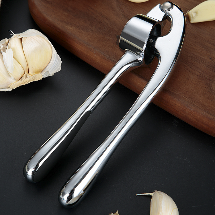 Professional Kitchen Ginger Crusher Easy To Clean Garlic Mincer Chopper Zinc Alloy Stainless Steel Garlic Press