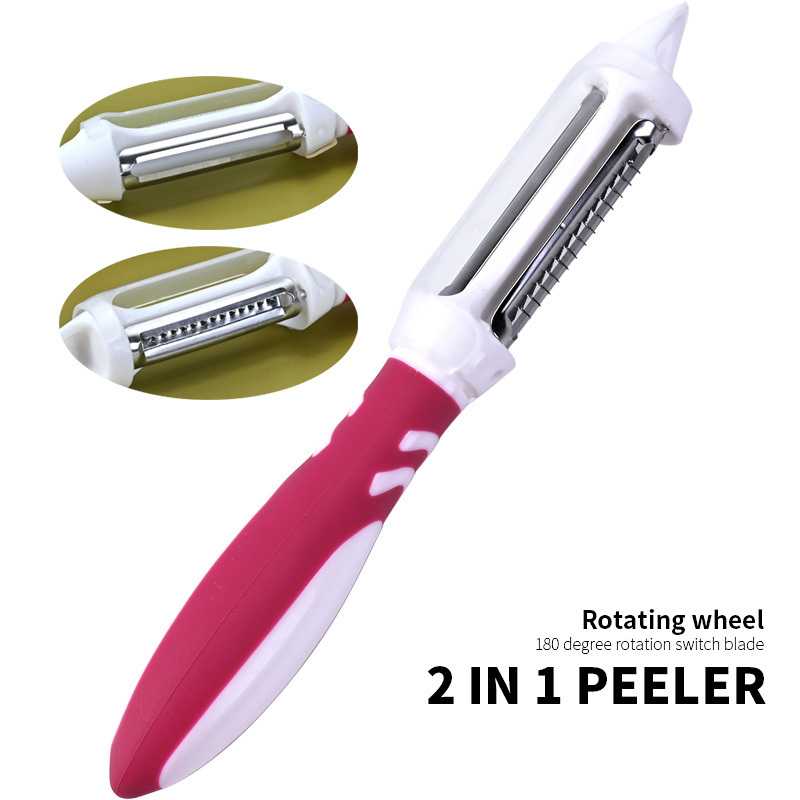 Stainless Steel 2 In 1 Dual  Julienne Fruits And Vegetables Peeler