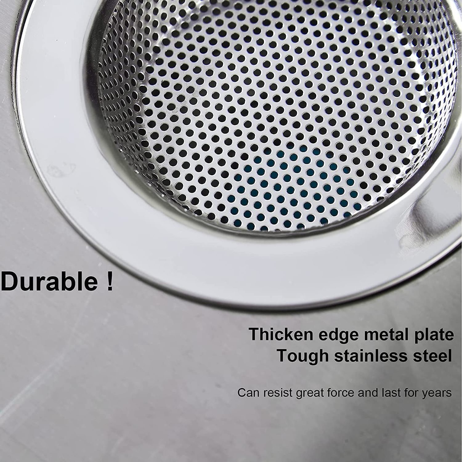 Kitchen Sink Strainer Stainless Steel Kitchen Sink Drain Strainer Sink Strainers With Large Wide Rim 4.5 Diameter For Kit