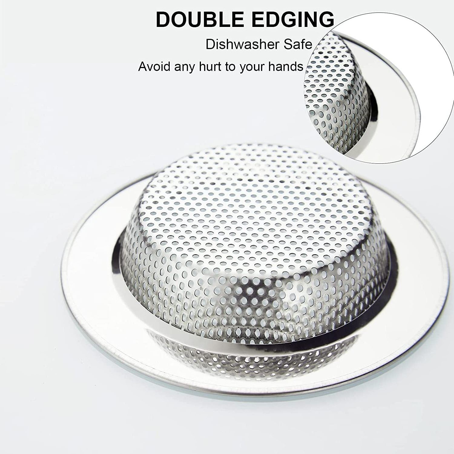 Kitchen Sink Strainer Stainless Steel Kitchen Sink Drain Strainer Sink Strainers With Large Wide Rim 4.5 Diameter For Kit