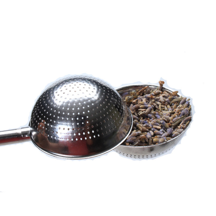 Ball Shape Tea Infuser Stainless Steel Tea Steeper With Push Handle