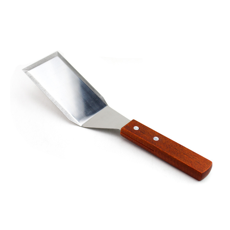 WCTS803 High quality Kitchen Wooden Handle Baking Stainless Steel Pie Pizza Cake Shovel