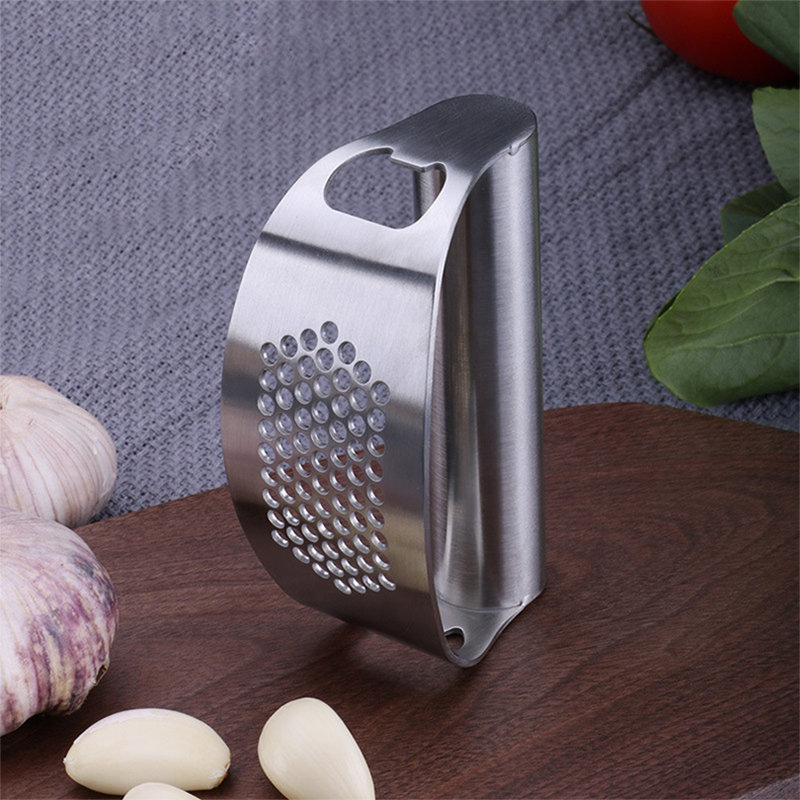 Stainless Steel Hand Garlic Press Rocker Set Garlic Mincer Crusher,Chopper Garlic Crusher Press With Beer Opener