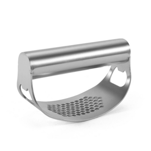 Stainless Steel Hand Garlic Press Rocker Set Garlic Mincer Crusher,Chopper Garlic Crusher Press With Beer Opener