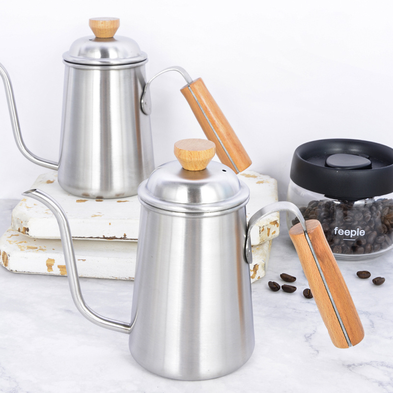 Top Fashion White Box Metal Coffee Tea Urns Stainless Steel Classic Hand Coffee Maker