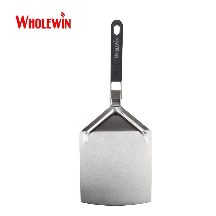 Hot Selling Stainless Steel Pizza Tools Functional Pizza Shovel and Turning Peel with Foldable Handle