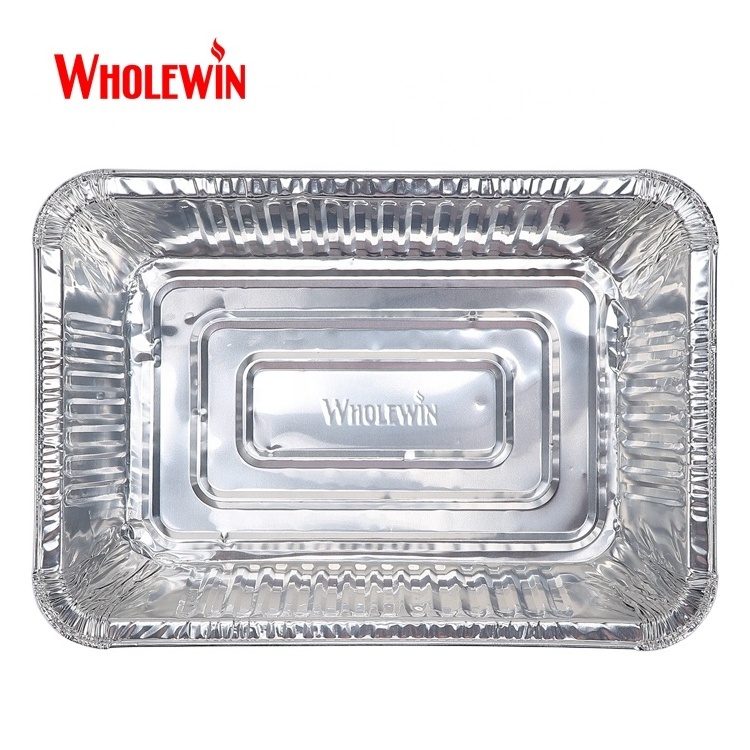 Disposable Rectangle Foil Pans Aluminum Foil Tray Food Containers Grill Drip Grease Tray Tin Foil Tray