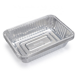 Disposable Rectangle Foil Pans Aluminum Foil Tray Food Containers Grill Drip Grease Tray Tin Foil Tray