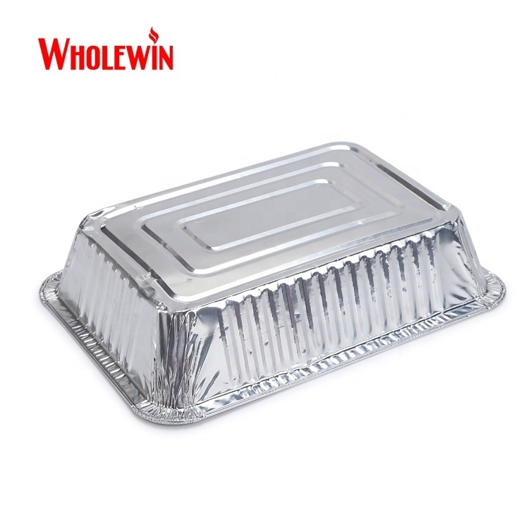 Disposable Rectangle Foil Pans Aluminum Foil Tray Food Containers Grill Drip Grease Tray Tin Foil Tray