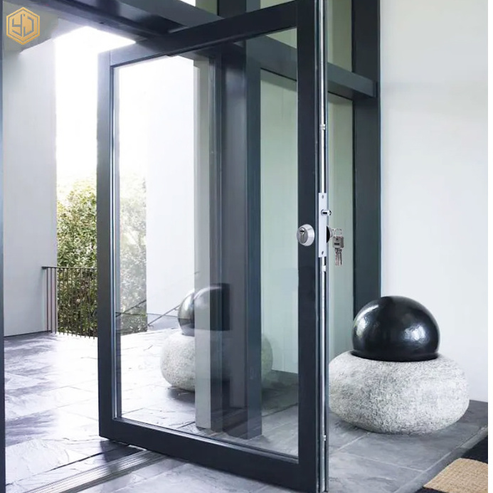 Hot Sale Aluminum Tempered Glass Door Entrance Door For Office Door Wholesale