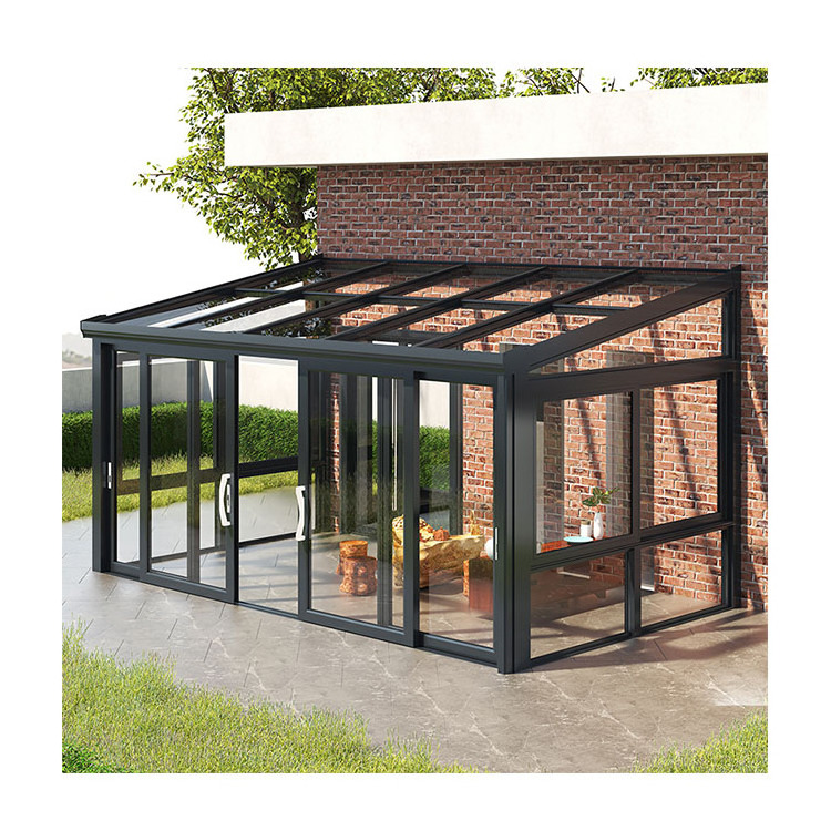 Latest Designs Glass Aluminum Frame House for Garden Villa Prefab House Price