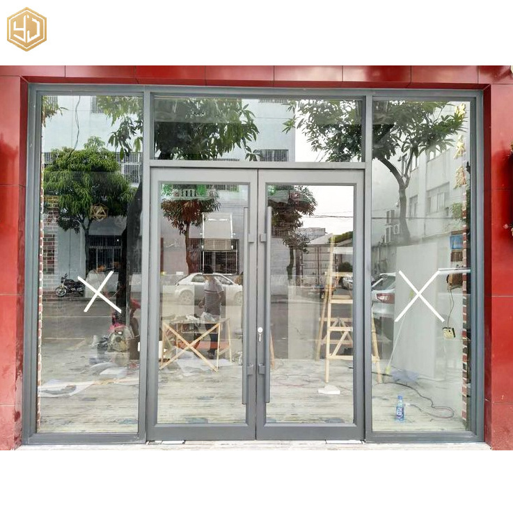 Hot Sale Aluminum Tempered Glass Door Entrance Door For Office Door Wholesale