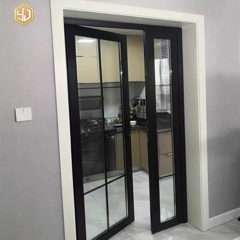 French Style Aluminum Alloy Casement Doors One And Half Door For Kitchen And Balcony Door