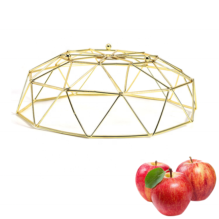 Fashion creative office home holder stand serving metal banana copper plating Iron fruit basket