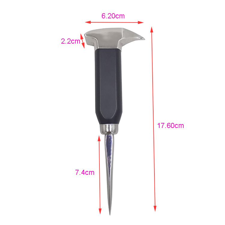 Stainless Steel Ice Pick  Ice Chipper Ice Tool Crusher For Party  Bar Wooden handle Carving Tool with cr Kitchen tool