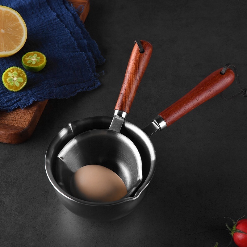 Kitchen Baking Cake Tools Non-Stick Stainless Steel Milk Pots Oil Splash Pan Egg Pancake Stainless Steel Frying Pan