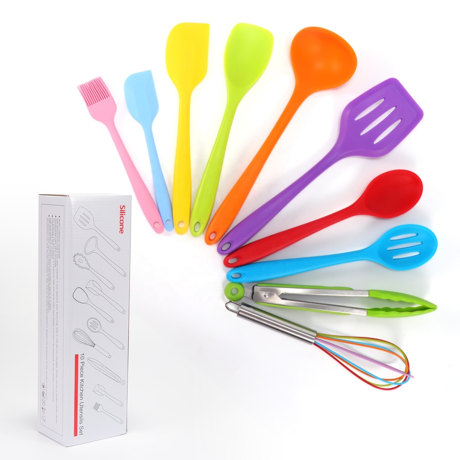 Wholesale 11-Piece Non-Stick Kitchen Cookware Set Silicone Kitchen Utensils and Cooking Tools