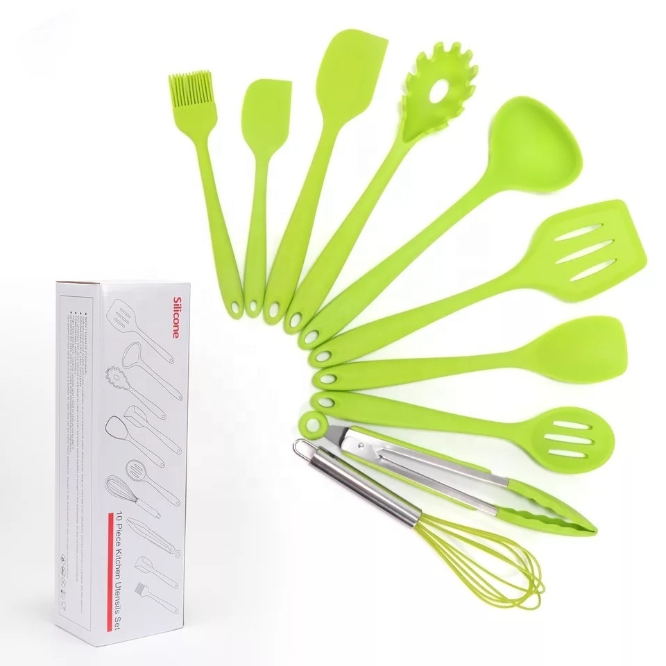 Wholesale 11-Piece Non-Stick Kitchen Cookware Set Silicone Kitchen Utensils and Cooking Tools