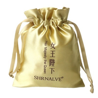 Eco-Friendly Jewelry Pouch Large Custom Logo Printing Satin Wig Extension Hair Packaging Bags