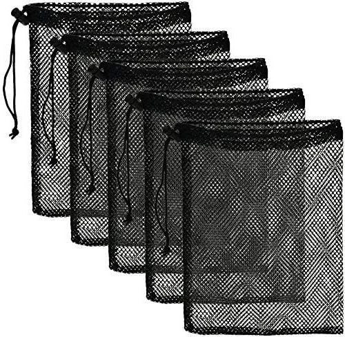 Wholesale Custom Foldable Small Net Zipper Nylon Mesh  Bag for gift  Net Packing Mesh bags Drawstring