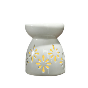 New design customer Exquisite Ceramic Tart Oil Wax Melt Burner Home Decor Fragrance Warmer  Candle Warmer lamp YIB002-1