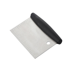 Kitchen Tools Stainless Steel Flour Scraper Flour Cutter Dough Cutter Scraper with Engraved Size Dough Cutting