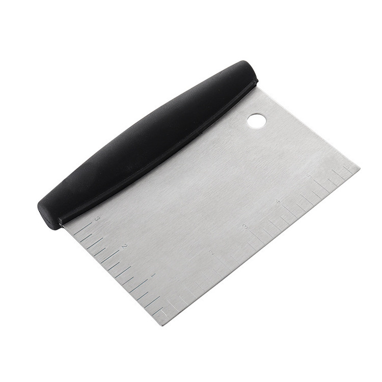 Kitchen Tools Stainless Steel Flour Scraper Flour Cutter Dough Cutter Scraper with Engraved Size Dough Cutting