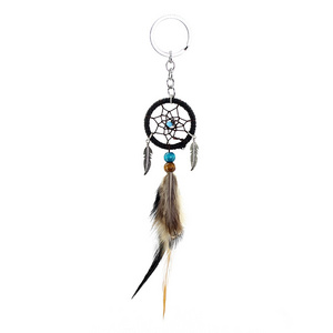 Gewellery Gift Dreamcatcher Feather Wind Chimes Dream Catcher Key Chain Women Vintage Indian Style Keychain