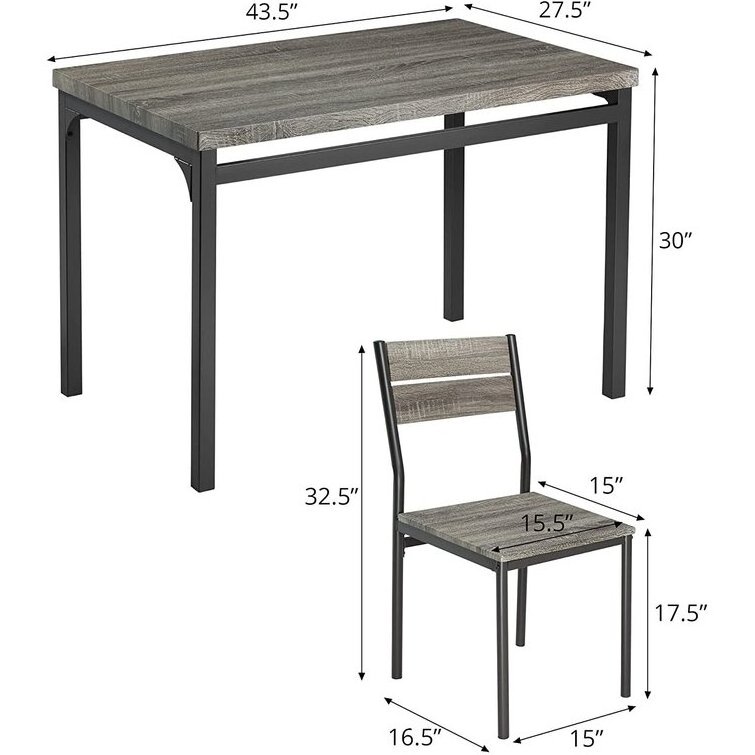 Modern dining set with chairs solid wood dining table and chair set small dining table set 2 chairs