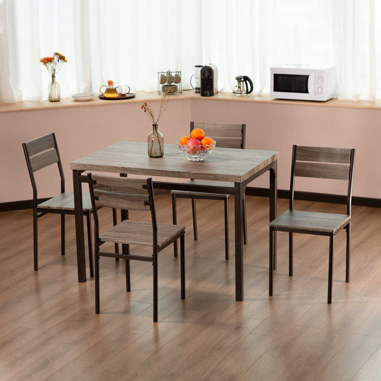 Modern dining set with chairs solid wood dining table and chair set small dining table set 2 chairs