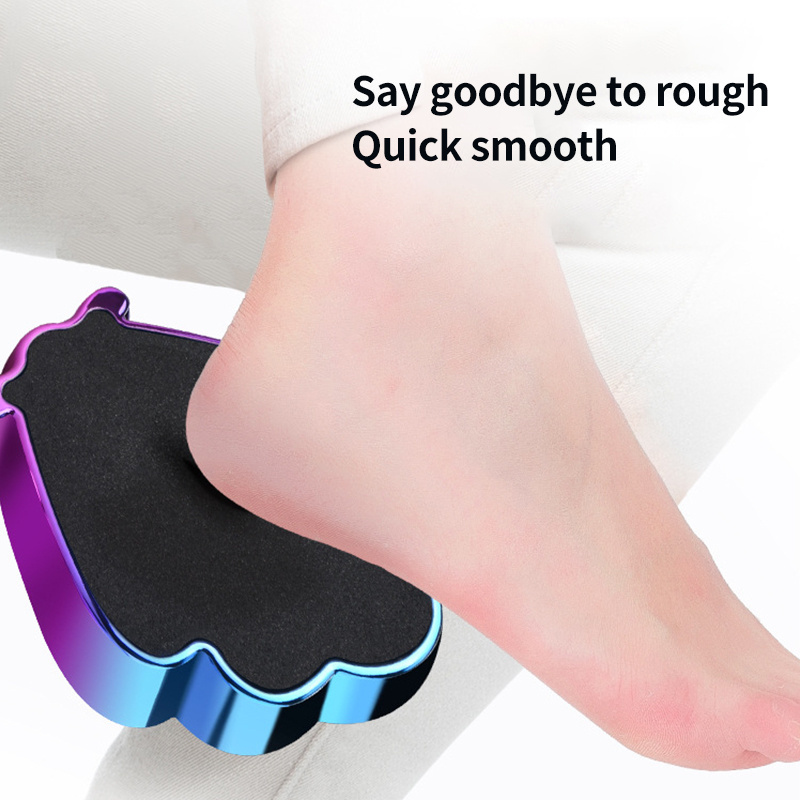 Foot Scrubber - Steel Foot Files Dead Skin Callus Remover Feet Pedicure Tools For Exfoliator With Rough And Gentle Scrub Sides