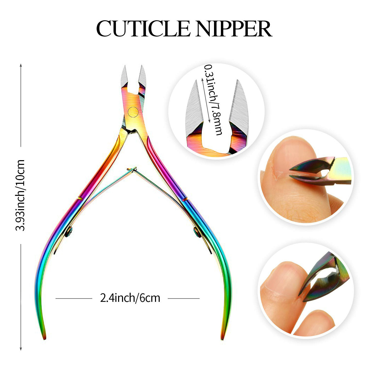 2023 Professional Nail Art Clipper Word False Tips Edge Cutters Cuticle Trimmer Nipper Cuticle Remover Colorful Stainless Steel